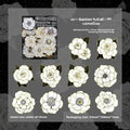 20pcs Flowers Gold Foil Stickers Set | PET Stickers Pack for Scrapbooking, Junk Journals, and Collage Album Decoration