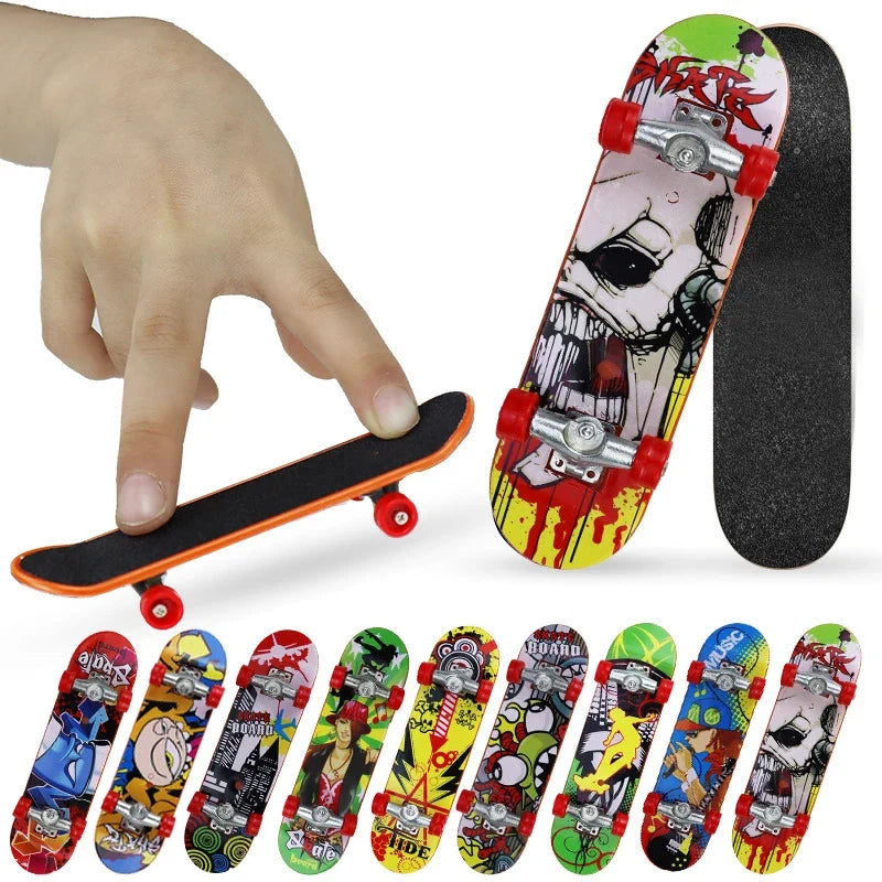 5Pcs Mini Finger Skateboard Set | Kids Tabletop Toy with Alloy Trucks