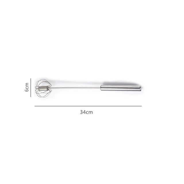 Semi-Automatic Egg Beater | 304 Stainless Steel Manual Hand Mixer