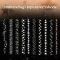 Mr.Paper 20pcs Starlight Series Laser Silver PET Stickers | Holographic Star Decor for Journals and DIY Crafts