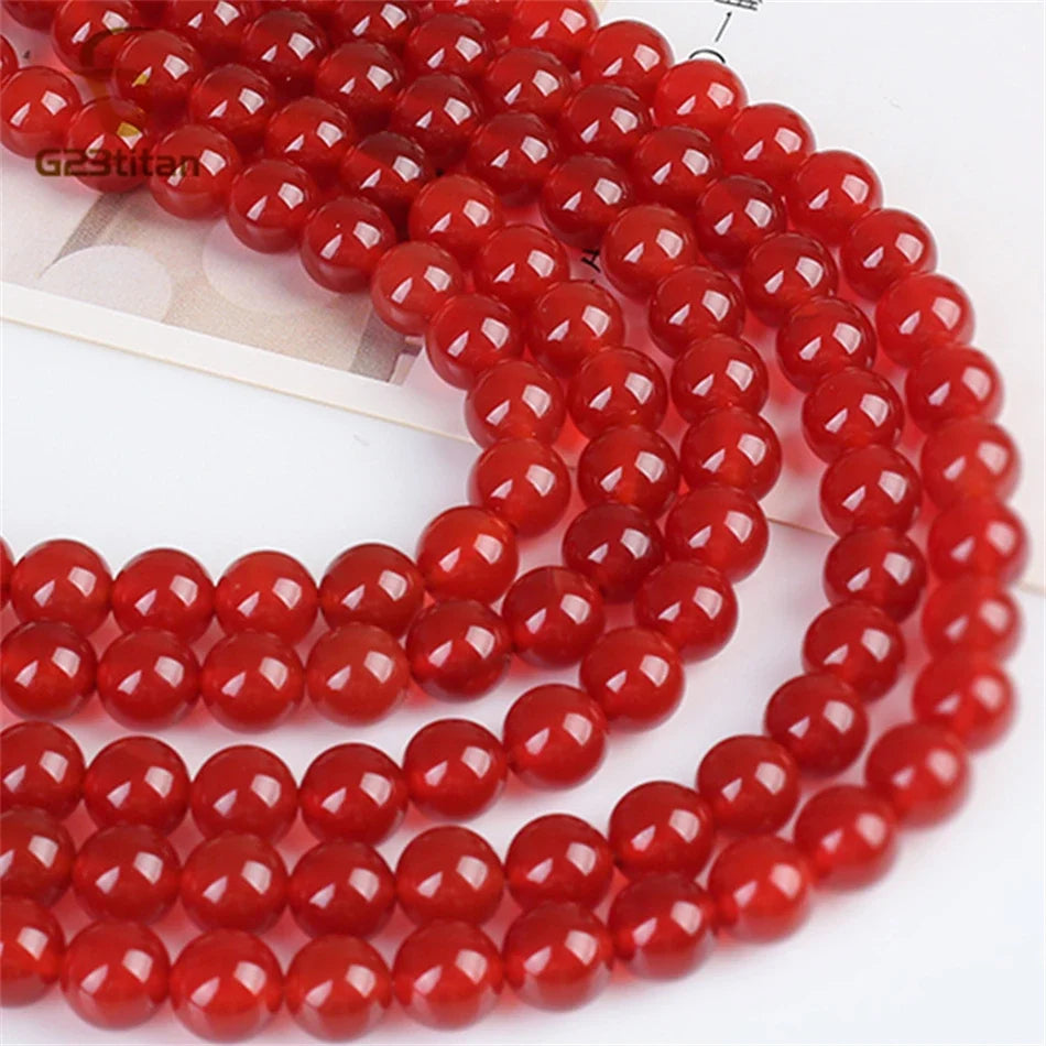 Red Carnelian Titanium Stud Earrings | Hypoallergenic Piercing Jewelry Gift