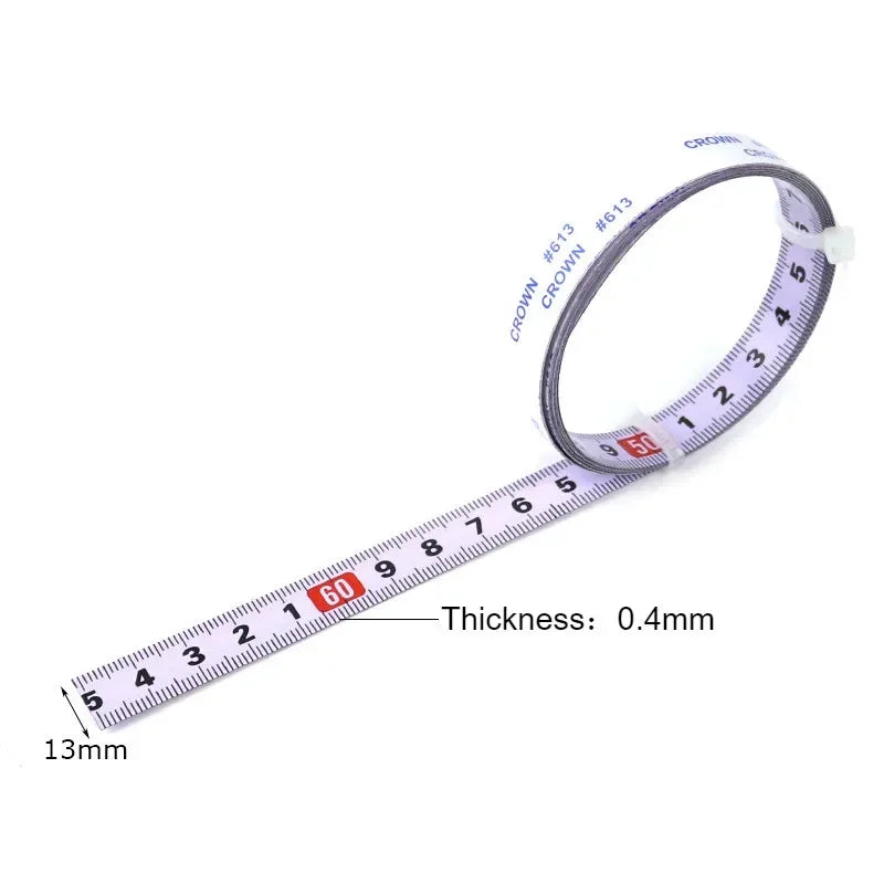 Miter Track Tape Measure | Self Adhesive Metric Steel Ruler for T-Track Miter Saw