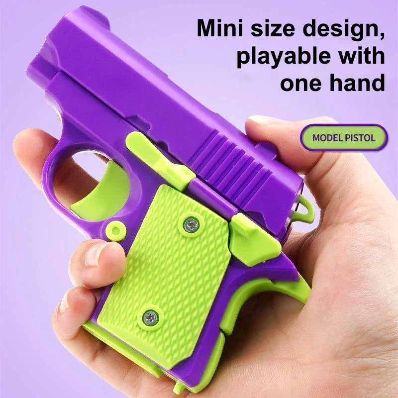 Mini 3D Gravity Printing 1911 Toy Gun | Stress Relief Fidget Toy for Kids and Adults