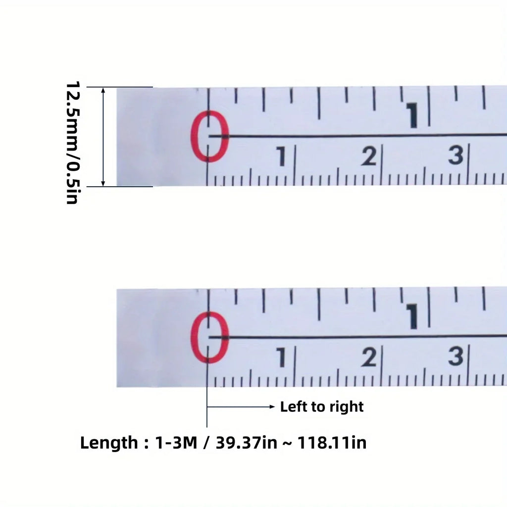 Steel Adhesive Tape Measure | Imperial and Metric Scale Ruler Sticker