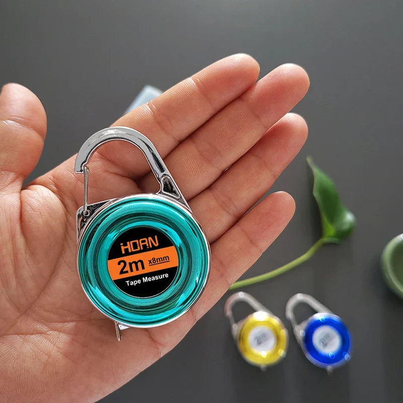 Mini Keychain Tape Measure 2m | Portable Steel Tape Measure Keyring
