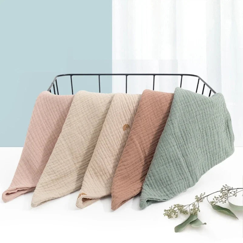 3/5 Pieces of Gauze Square Towels | Soft Cotton Baby Burp Cloths and Handkerchiefs