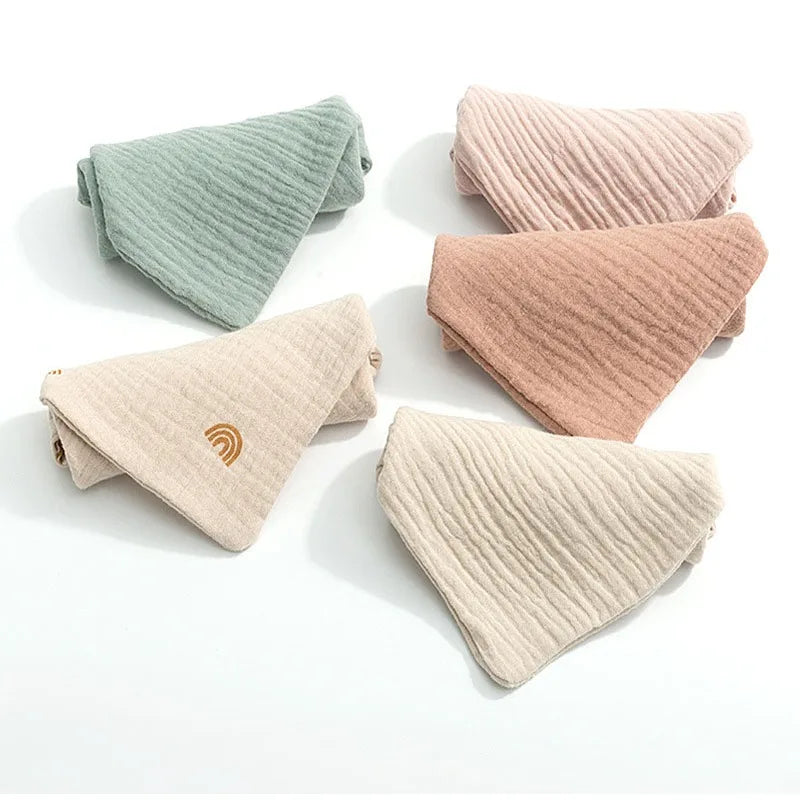 Soft Cotton Gauze Baby Towel Set | Newborn Muslin Handkerchief for Bath and Face