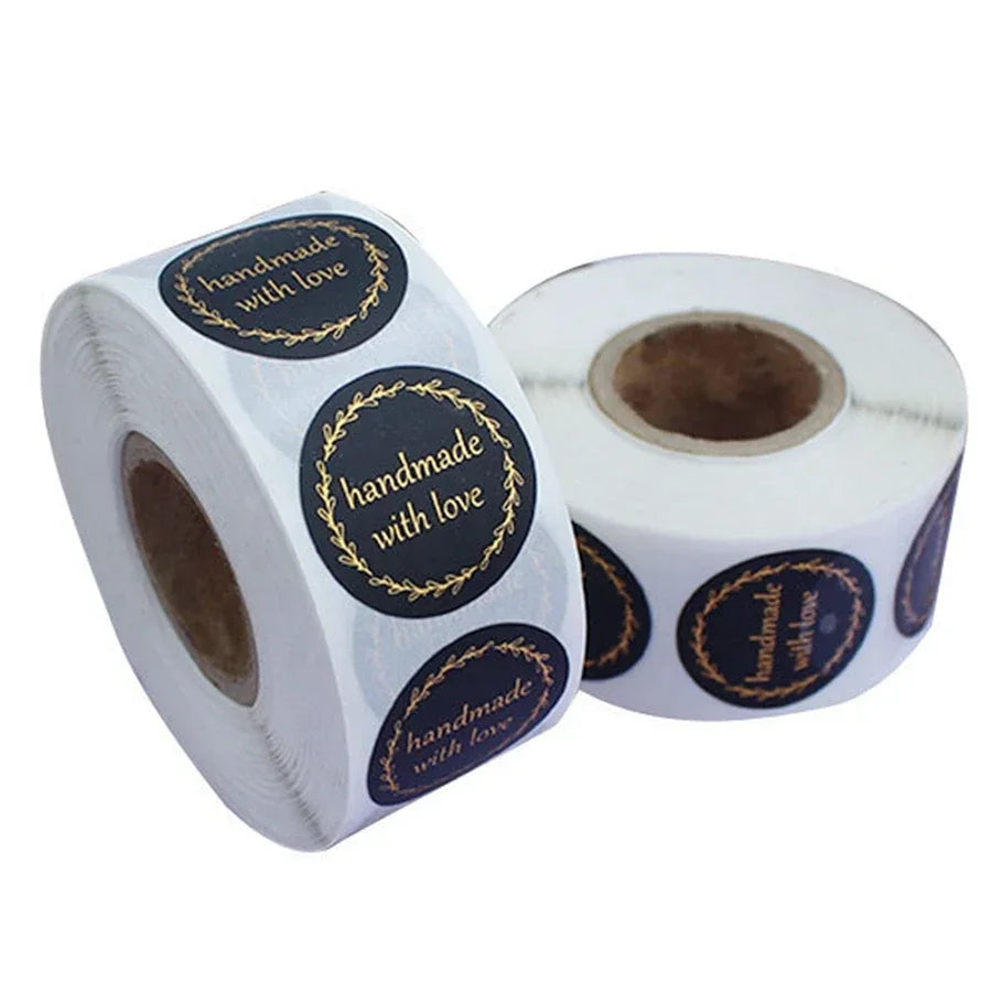 500pcs Handmade With Love Stickers | Baking Label Wedding Party Decoration Envelope Seal