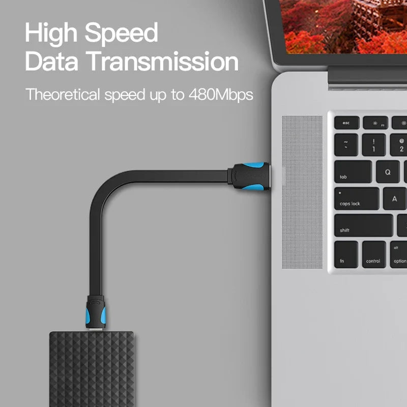 Vention Mini USB Cable | Fast Charging and Data Sync for Cameras, Phones, and More