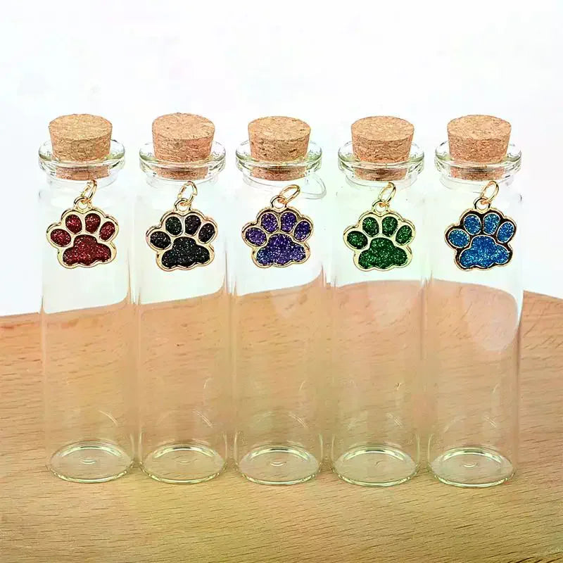 Pet Fur Memorial Glass Bottle | Cat Whiskers Storage Bottle With Cork Stopper