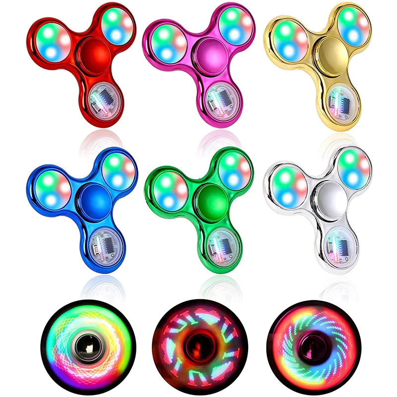 Creative Luminous LED Light Fidget Spinner | Glow in the Dark Stress Relief Toy
