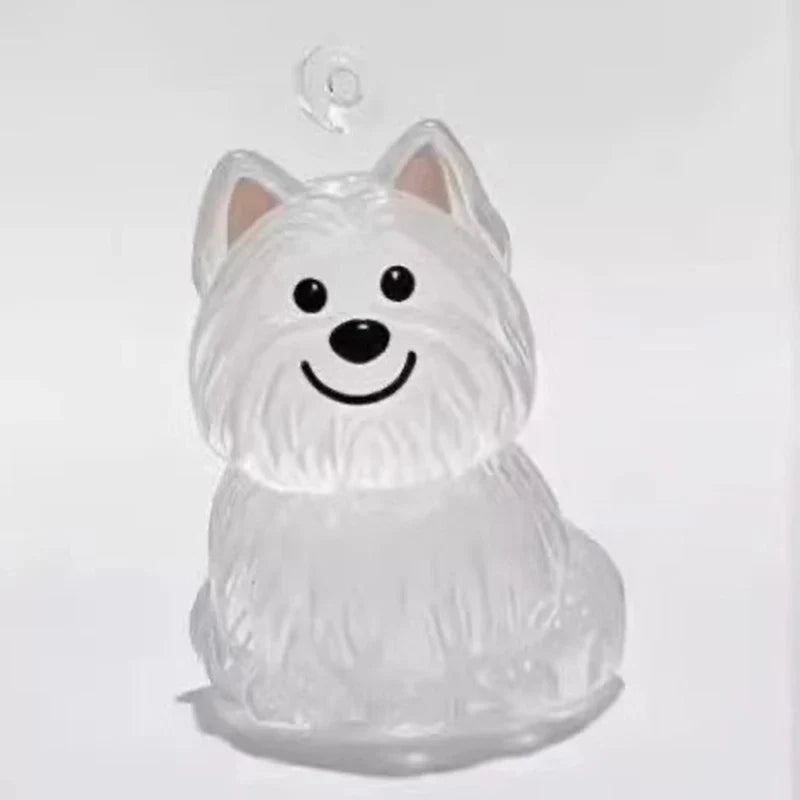 Clear Puppy Hair Memorial Keychain | Pet Fur Keepsake Capsule DIY Pendant