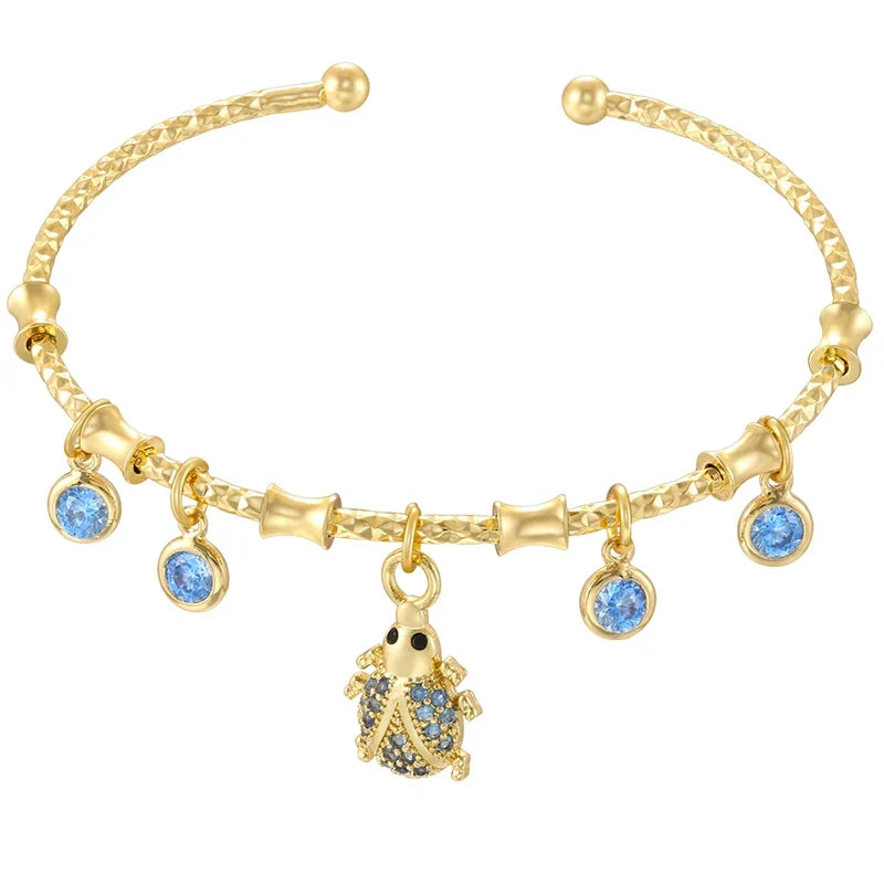 Golden Star Charm Cuff Bracelet | Trendy Fashion Jewelry for Women