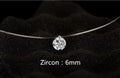 1ct Moissanite Diamond S925 Sterling Silver Invisible Transparent Fishing Line Clavicle Chain Necklace Women's Jewelry