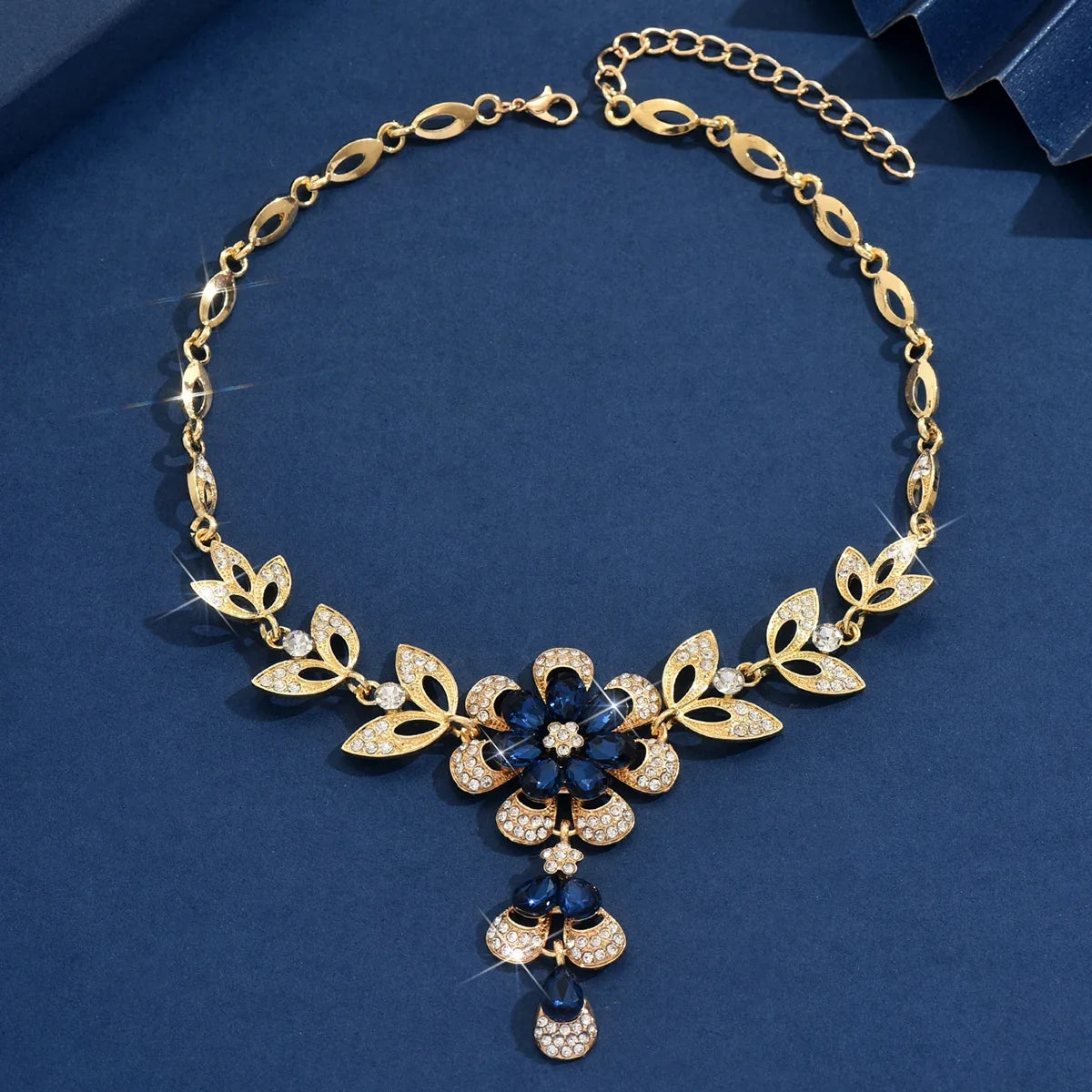Flower Pendant Necklace | Vintage Style Cubic Zirconia Jewelry for Women