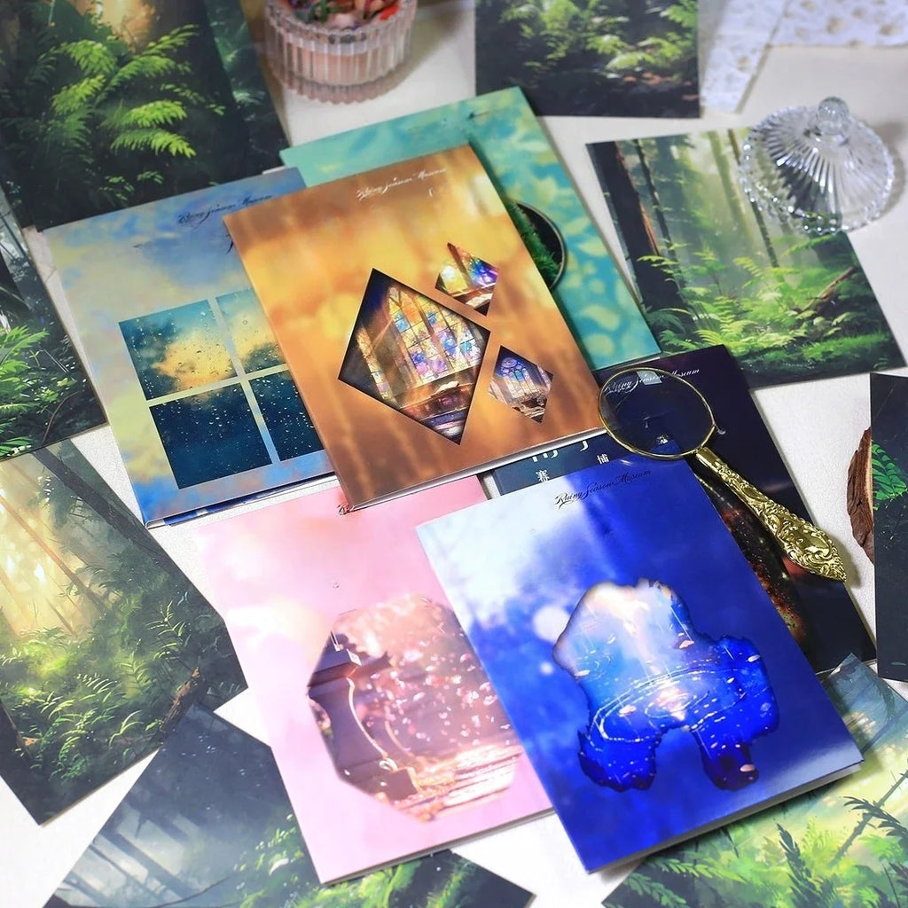 30 PCS Twilight Forest Scrapbook Paper | Mystical Woodland Scenes for Journals and DIY Crafts