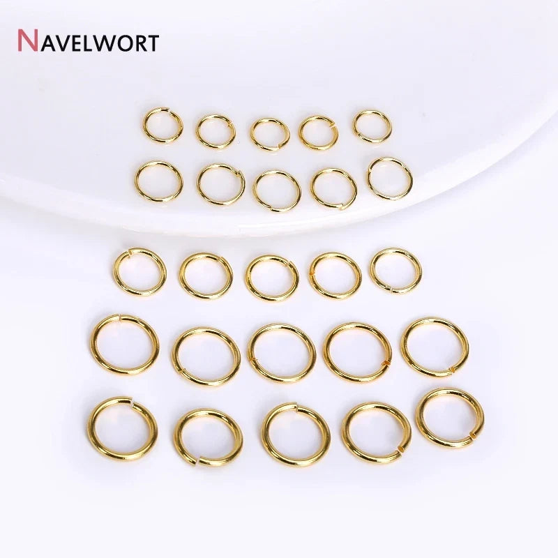 18K Gold Plated Split Rings for Jewelry Making | DIY Connector Rings