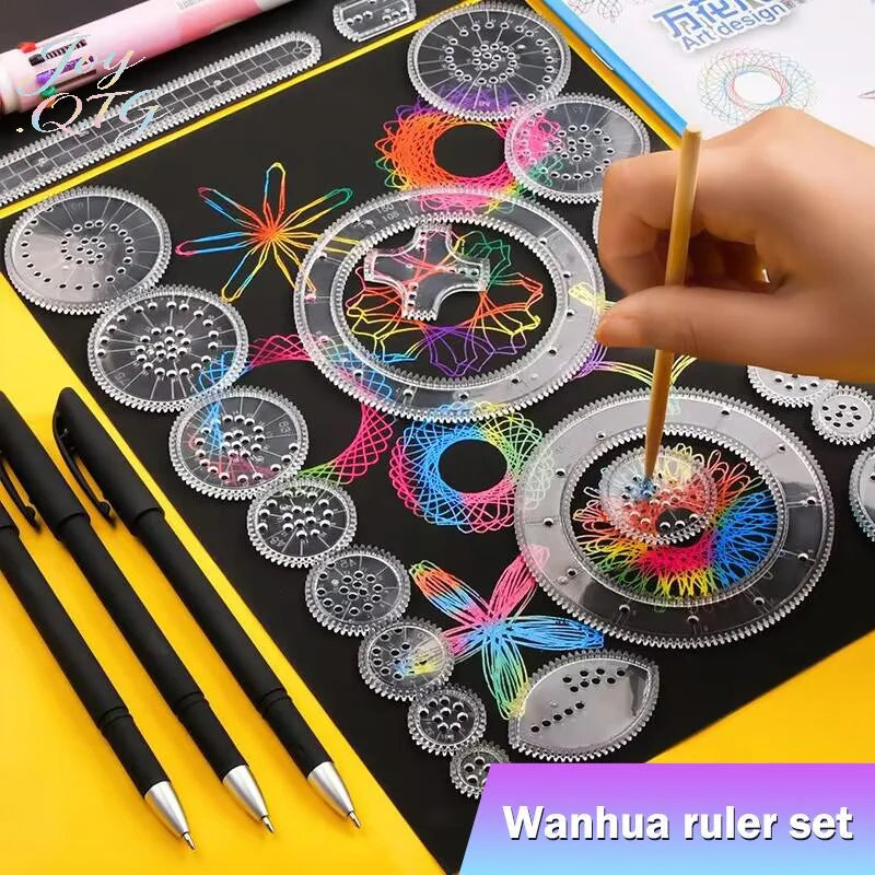22pcs Drawing Toys Set | Geometric Ruler Mathematical Roulette Art Tool
