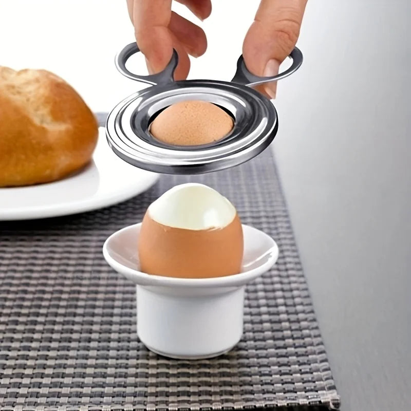 Portable Stainless Steel Egg Topper Tool | Easy Perfect Egg Cracker for Breakfast