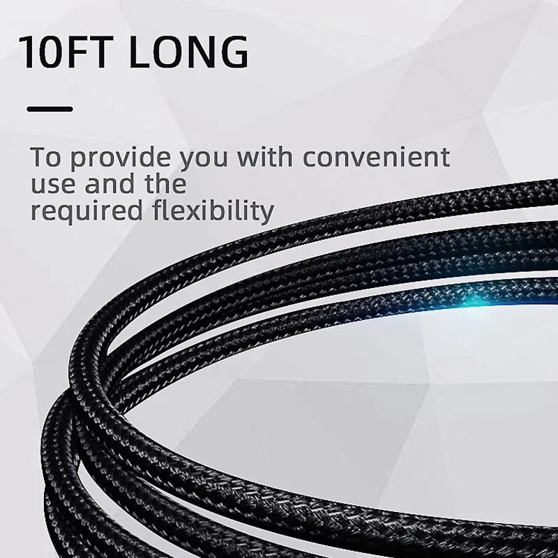 DATA FROG 10ft USB C Charging Cable for PS5 and Xbox Series X|S Controller | Fast Gamepad Power Cord