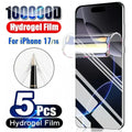 NNBILI 5Pcs Hydrogel Film Full Cover Screen Protector For iPhone 11 12 13 14 15 16 17 Pro Max Mini 17Air 16e 14 15 Plus Not Glas