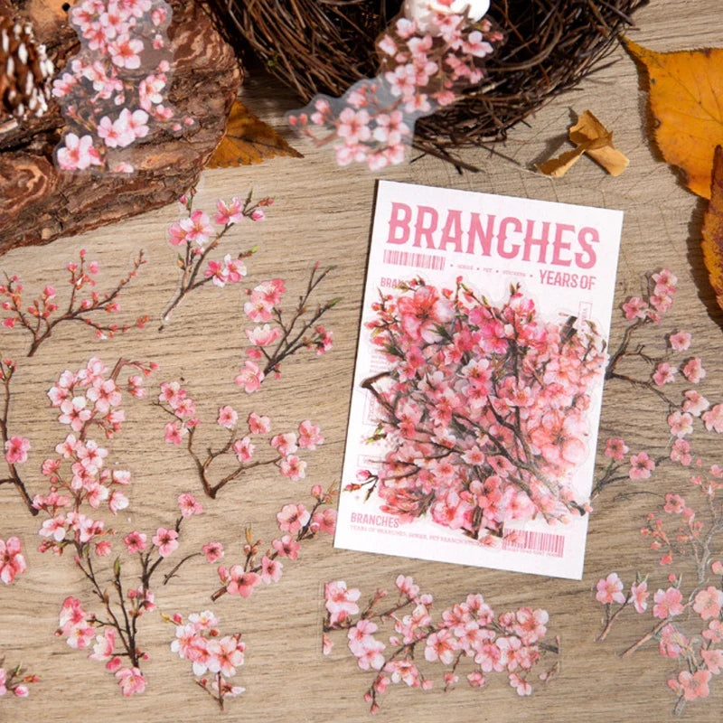 90pcs Floral and Nature Sticker Pack | Creative DIY Decals for Journaling and Phone Cases