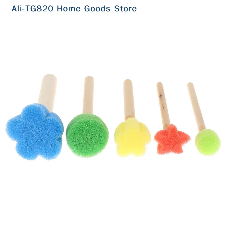 Kids Sponge Stamp Brush Set | Flower Drawing Toys for Toddlers