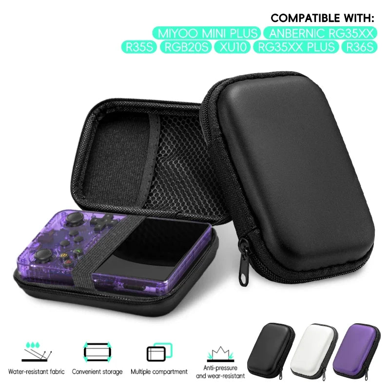 Hard Case for RG35XX Plus / Miyoo Mini Plus / R36S / R35S | Anti-Shock Portable Gaming Carrying Pouch