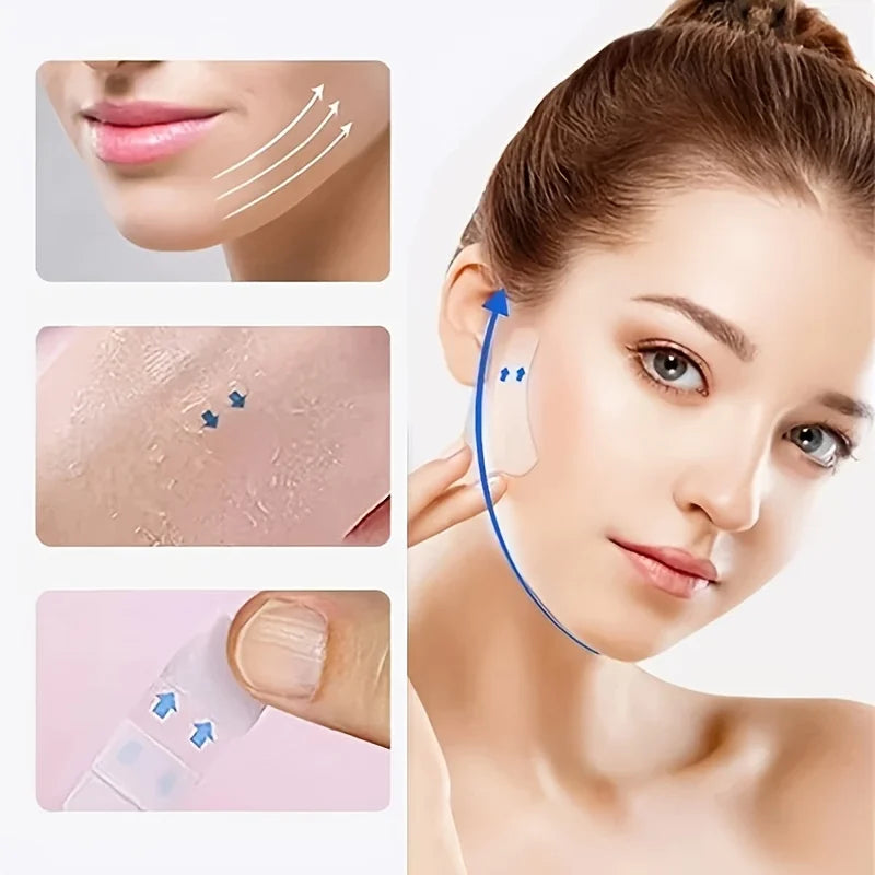 200pcs Lifting Face Stickers | Invisible V-Shape Face Lift Patches for Sagging Skin