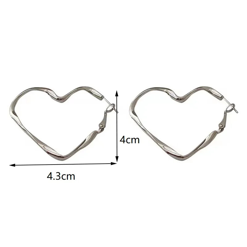 Trendy Hollow Heart Earring Cuff | Fashion Hoop Earrings for Women