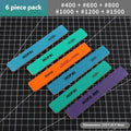 6pcs DIY Model Sanding Sticks Set | Semi-Rigid Polishing Rods for Plastic Models