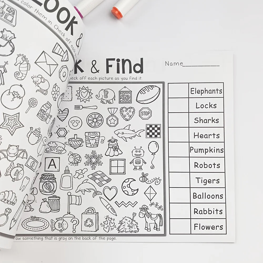 Children's Coloring Books with Hidden Objects | Interactive Find-and-Color Activity Books