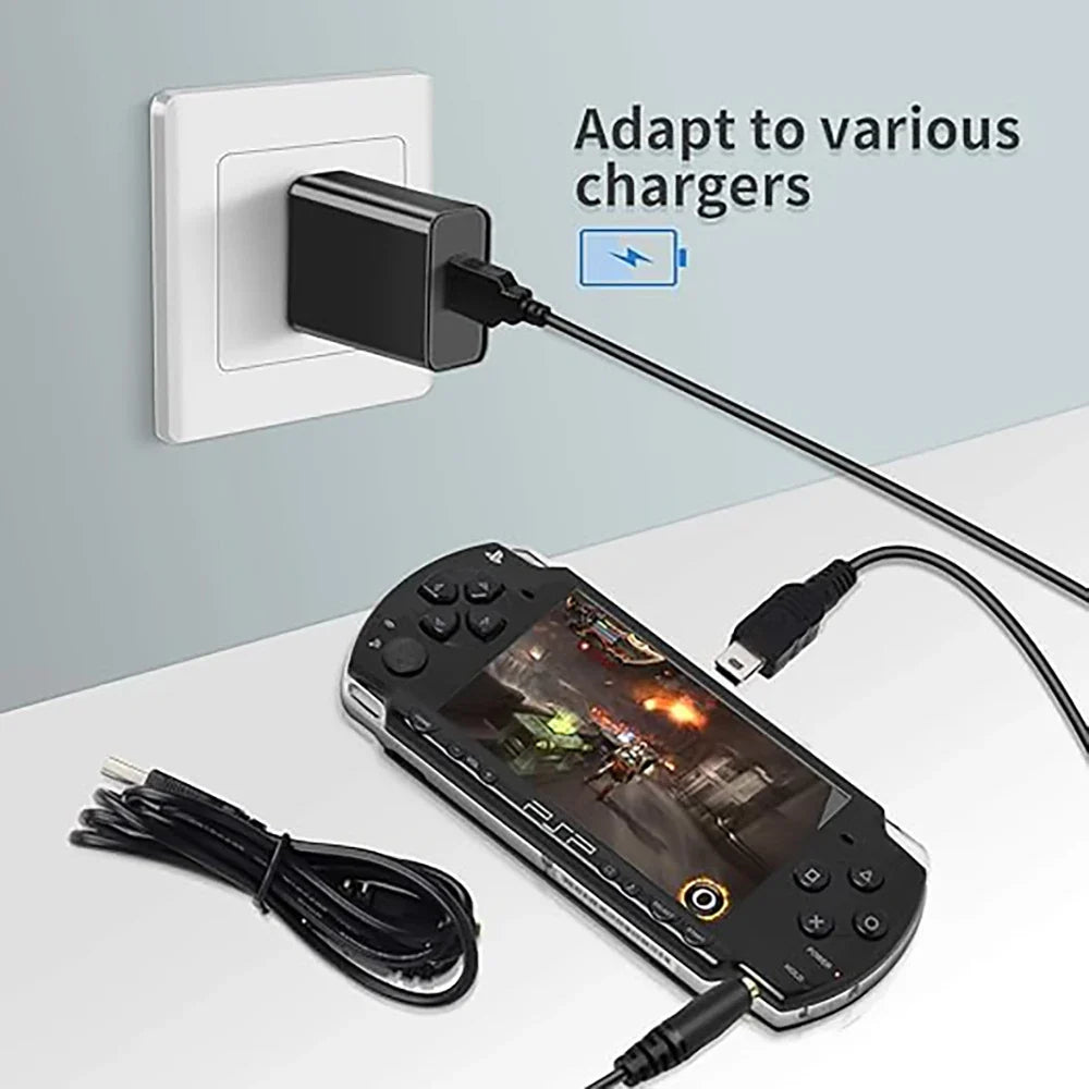 PSP Charger Cable Replacement | Dual Connector for Sony PSP 1000 2000 3000