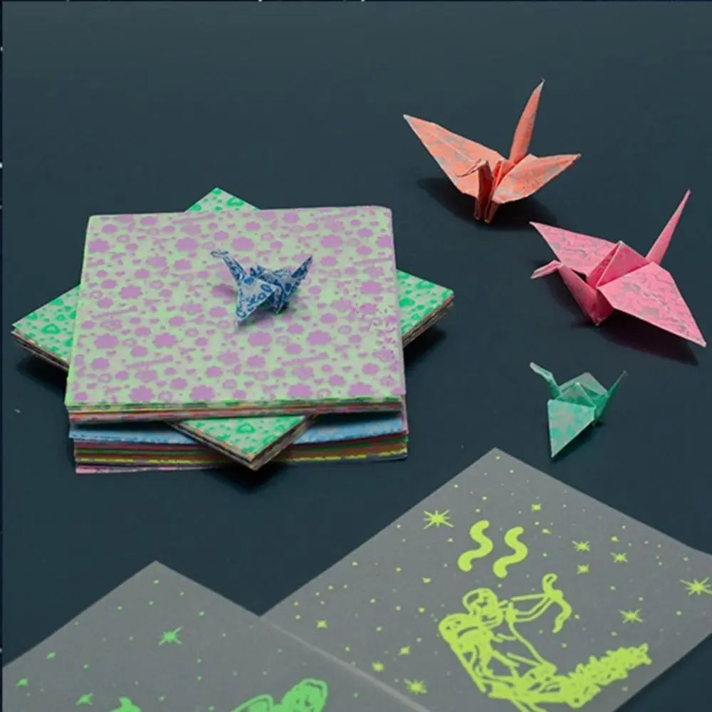 Luminous Origami Paper | Glow-in-the-Dark Craft Sheets for Night Projects