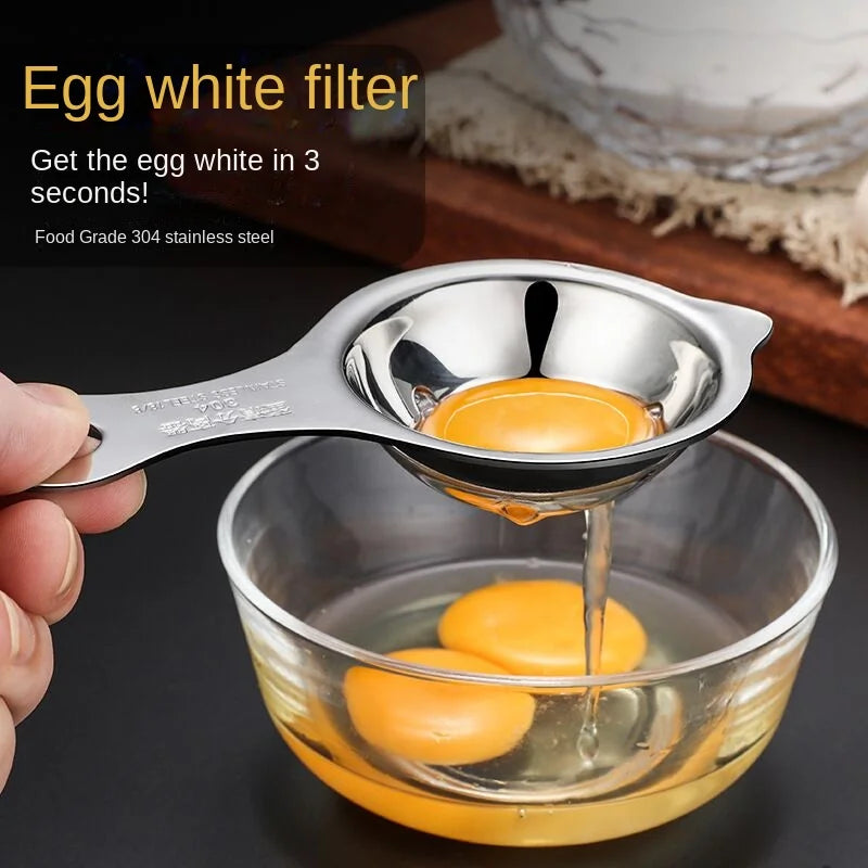 Stainless Steel Egg Yolk Separator | Kitchen Egg Divider Tool for Baking and Cooking