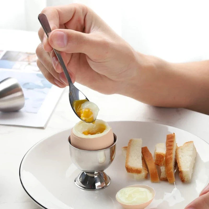 Stainless Steel Egg Cup Holder | Soft Boiled Egg Rack for Breakfast
