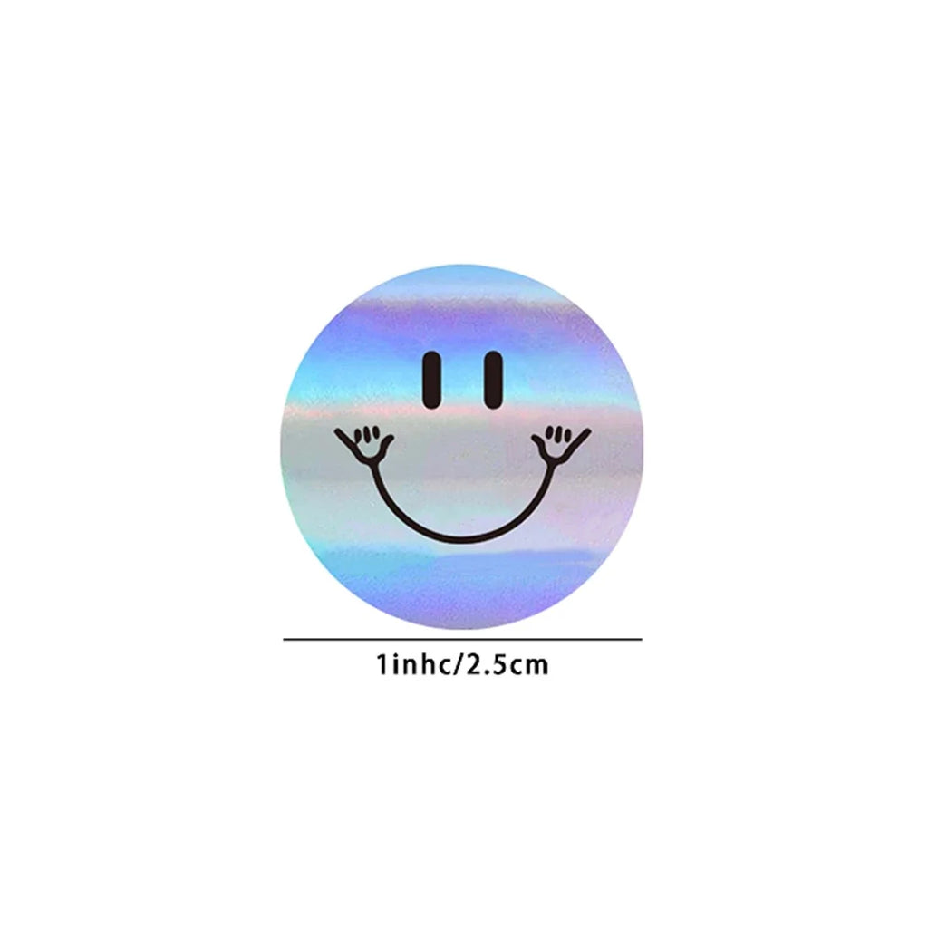 Rainbow Laser Thank You Stickers for Small Business Orders | 1 Inch Round Envelope Sealing Labels