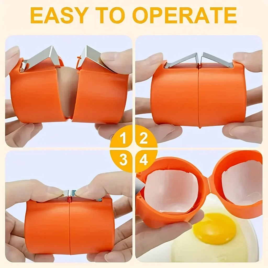 Egg Shell Opener Press | Portable Egg Separator Tool for Kitchen Baking