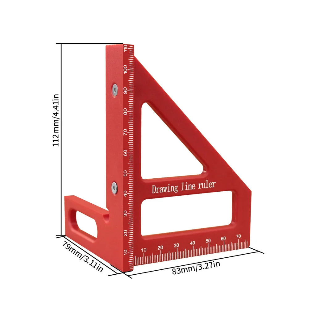 Multi-Angle Measuring Ruler | 45/90 Degree Plastic Carpenter Square & Miter Triangle Tool for Woodworking