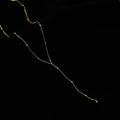Silver Bead Chain Necklace | Simple Tassel Clavicle Chain for Women