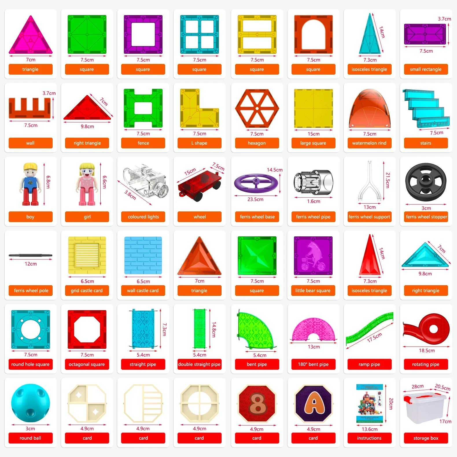 Magnetic Building Tiles Set | Educational Construction Toy for Kids