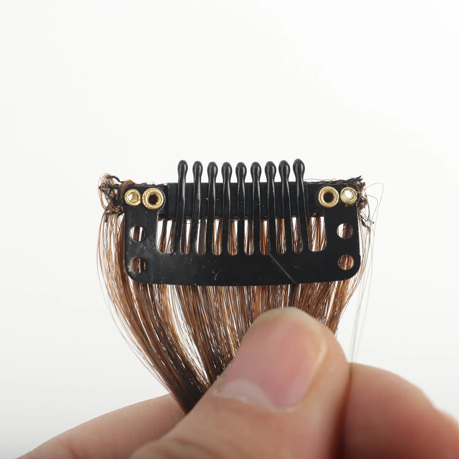 2PC Curly Bangs Clip-On Hair Extensions | Wavy Side Fringe with Invisible Clips