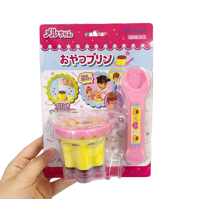 Feeding Pudding Set | Cute Pink Jelly Strawberry Desktop Ornament Toy