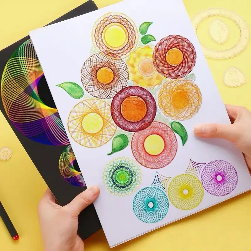 22pcs Spirograph Drawing Toys Set | Geometric Ruler and Mathematical Roulette Art Tool