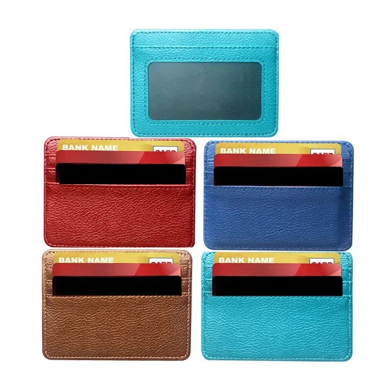 Thin PU Leather Mini Wallet | Slim Credit Card Holder for Men