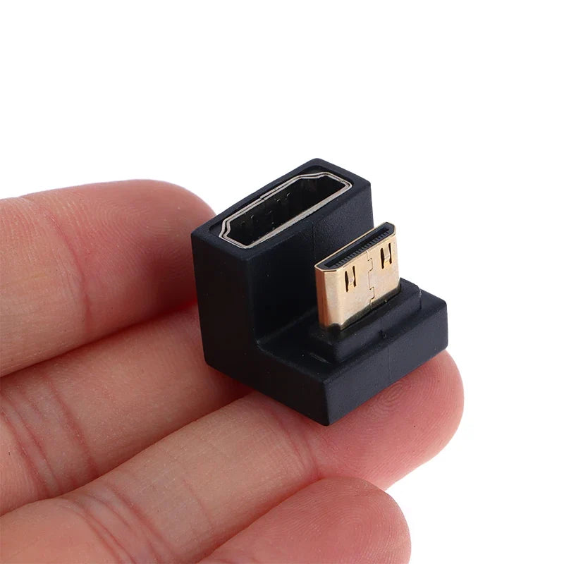 1PC HDMI-Compatible Adapter 360 Degree Angled U-shaped L Converter Mini HD Male to Female | HDMI Port Saver