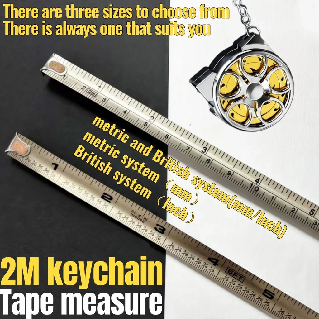 Portable Mini Tape Measure Retractable 2m | Small Household Measuring Tool for DIY