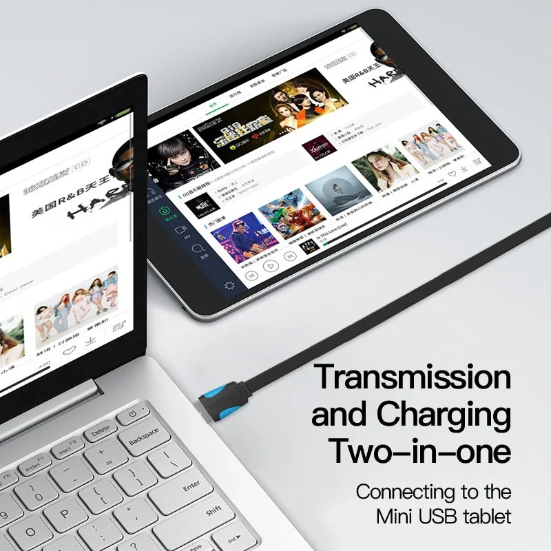 Vention Mini USB Cable | Fast Charging and Data Sync for Cameras, Phones, and More