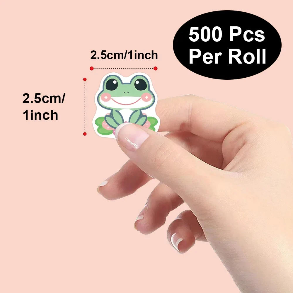 100-500pcs Cute Traveling Frog Cartoon Stickers | DIY Waterproof Decor for Laptops, Guitars, and More