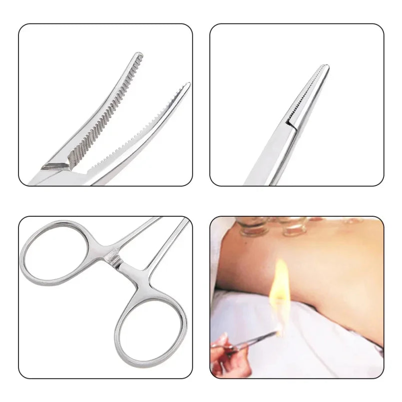 1pc Stainless Steel Hemostatic Forceps | Locking Clamps for Surgery, Fishing, and Crafting